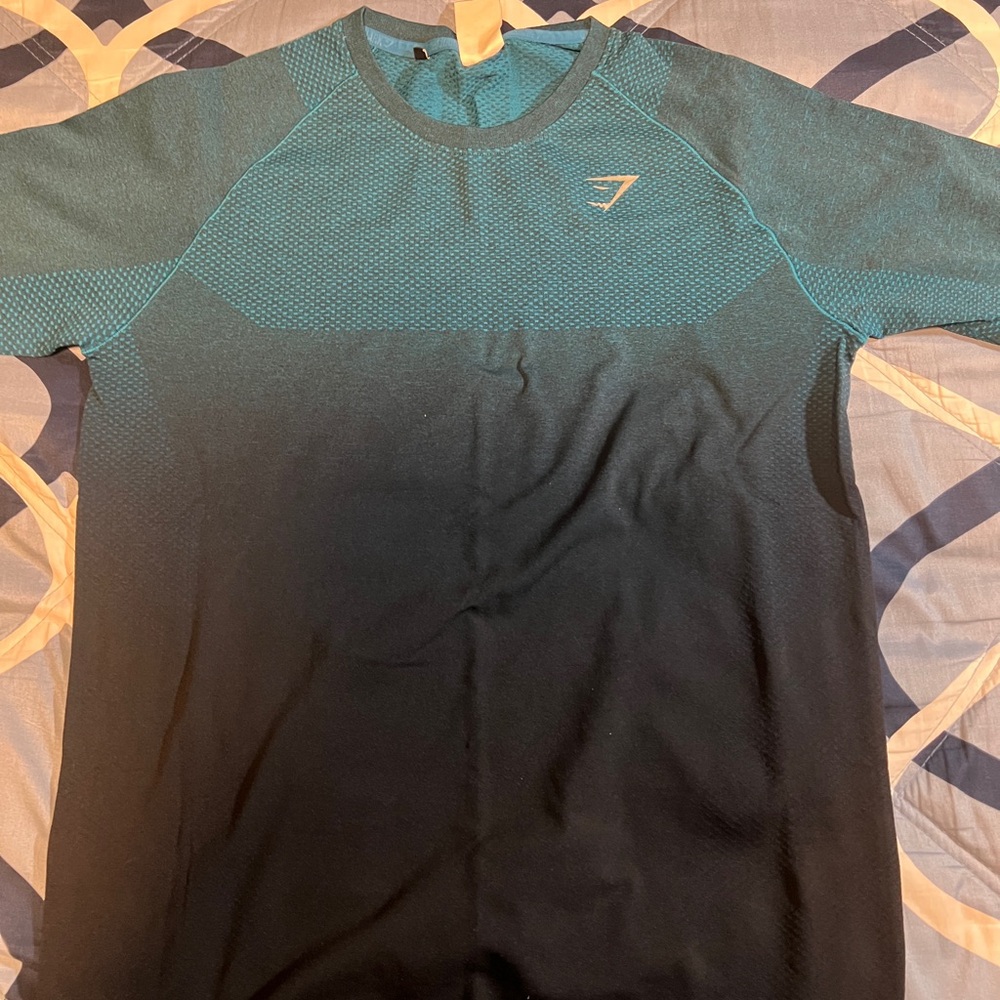 Men's Blue Gymshark Seamless Shirt